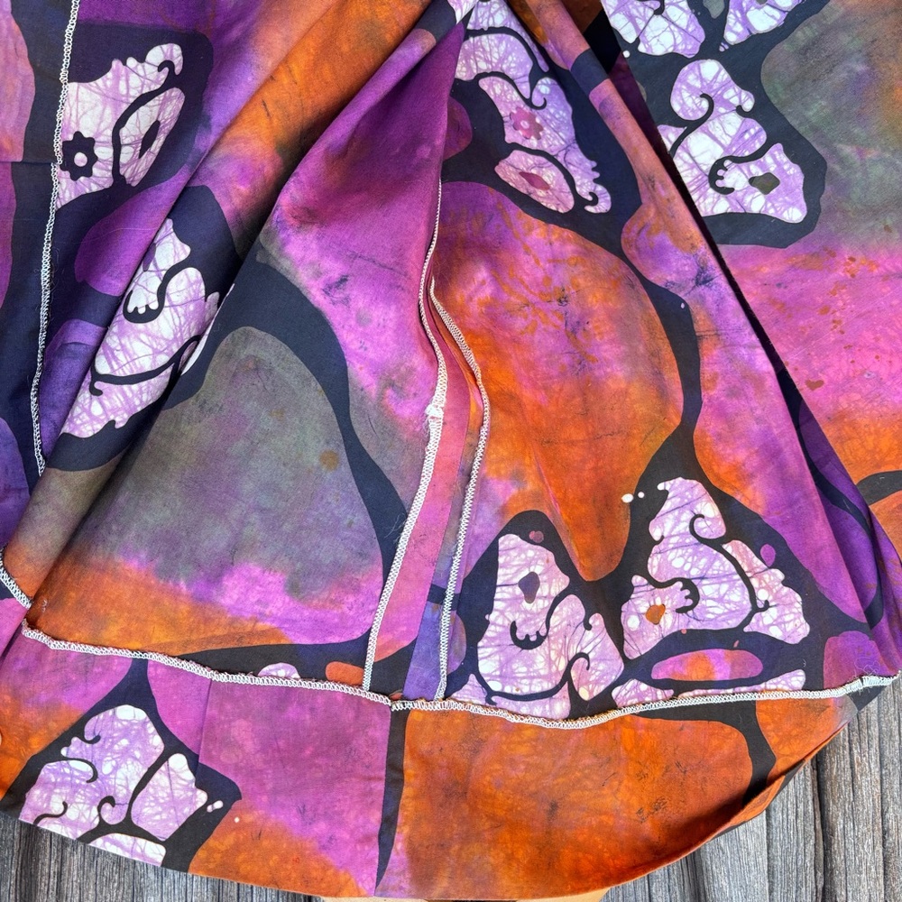 This is a Custom Handmade Vintage Dress Made in Bali. Cotton Fabric Size Small - Picture 7 of 8